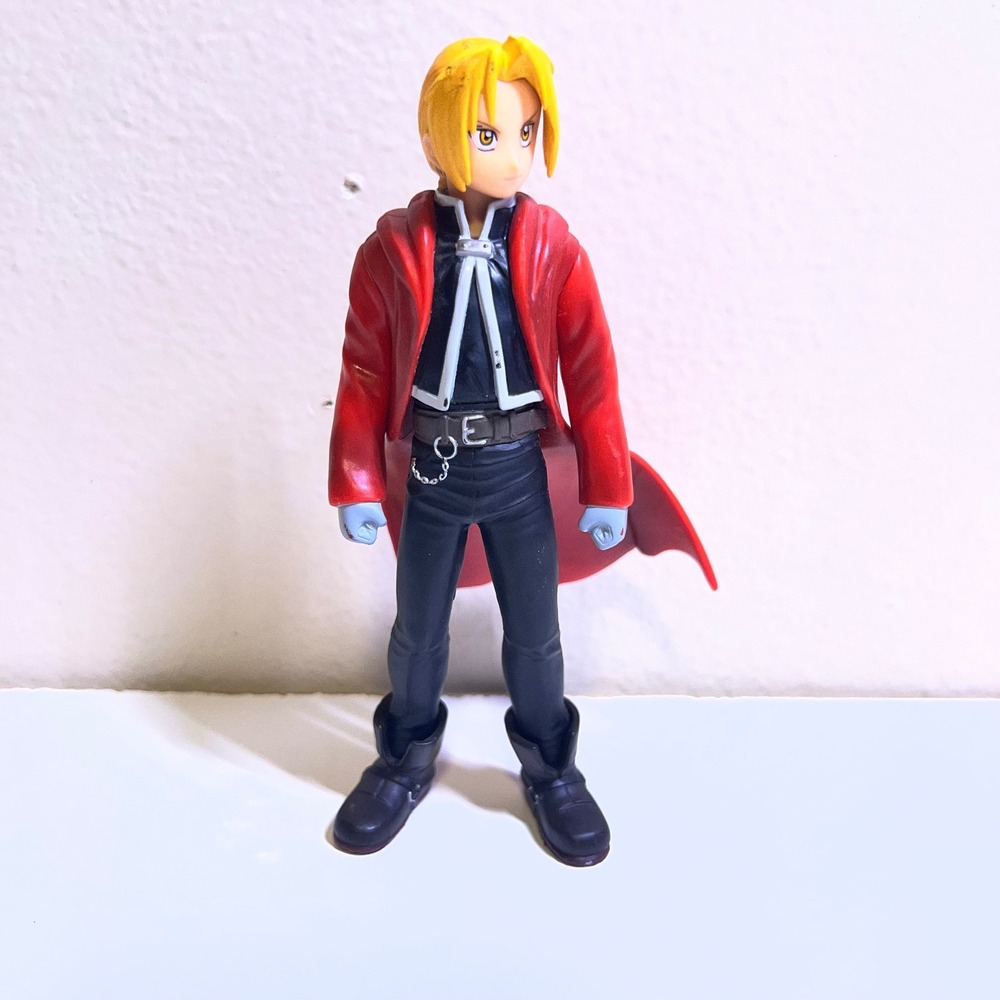Fullmetal Alchemist 5" Edward Elric Figure Red Cloak Flamel Symbol Anime PVC